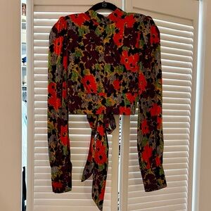 AFRM Vibrant Floral Multi-Color Blouse